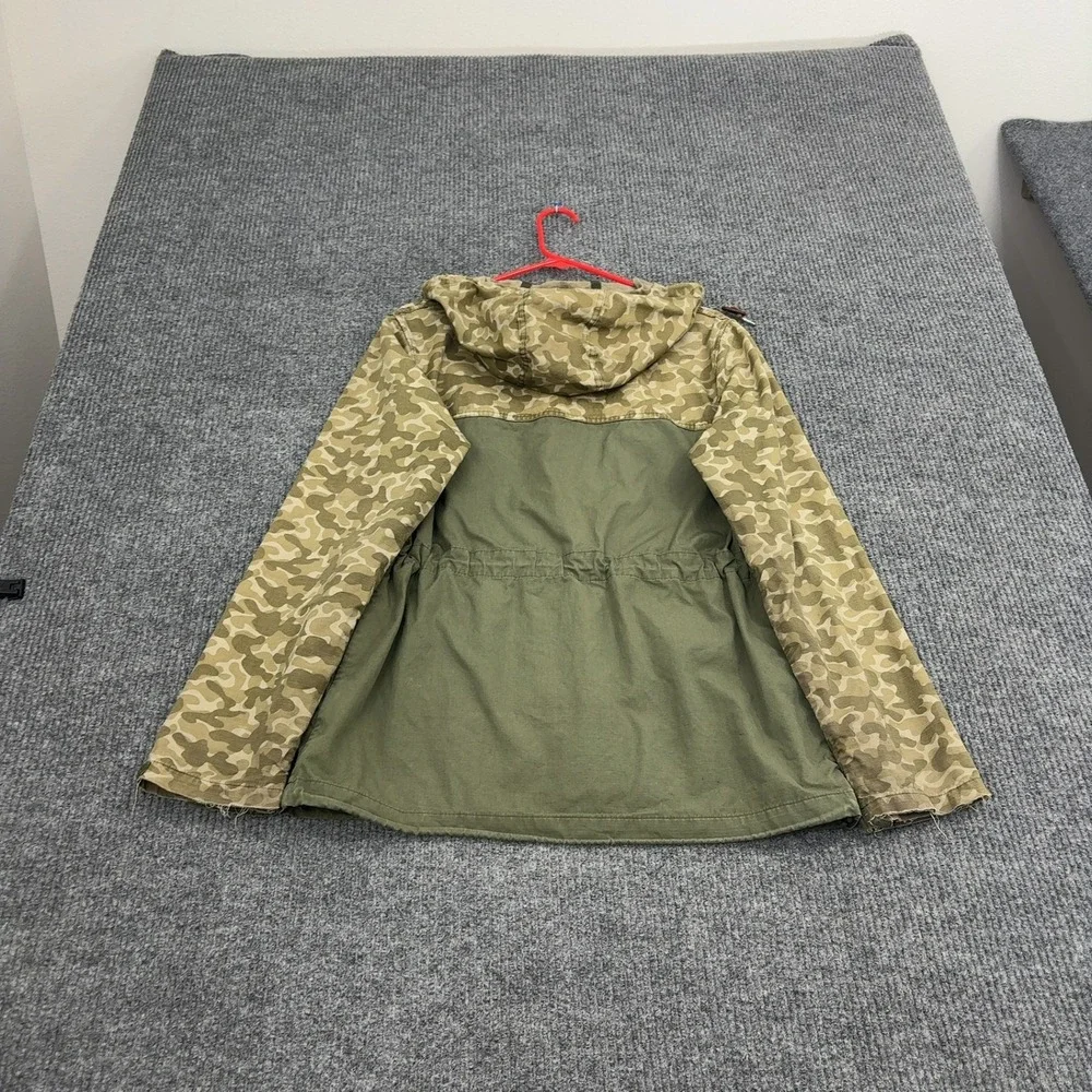 Nike Jacket Womens S Green Cotton Camo Ripstop Utility Hooded Military Gorpcore‎